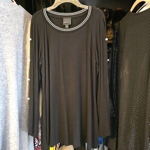 Coco Bianco Black Long Sleeve Top